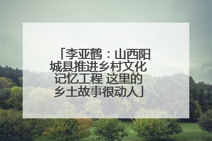李亚鹤：山西阳城县推进乡村文化记忆工程 这里的乡土故事很动人