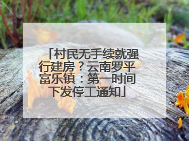 村民无手续就强行建房？云南罗平富乐镇：第一时间下发停工通知