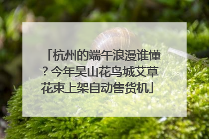 杭州的端午浪漫谁懂？今年吴山花鸟城艾草花束上架自动售货机