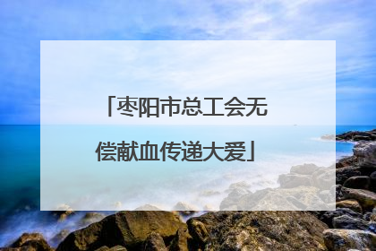 枣阳市总工会无偿献血传递大爱
