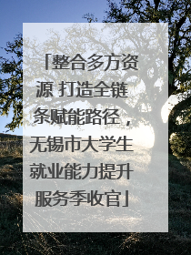 整合多方资源 打造全链条赋能路径，无锡市大学生就业能力提升服务季收官