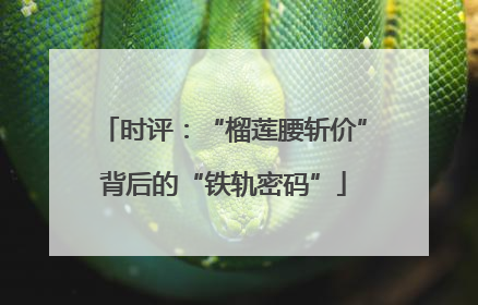 时评：“榴莲腰斩价”背后的“铁轨密码”