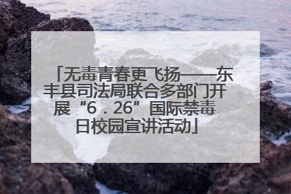 无毒青春更飞扬——东丰县司法局联合多部门开展“6．26”国际禁毒日校园宣讲活动