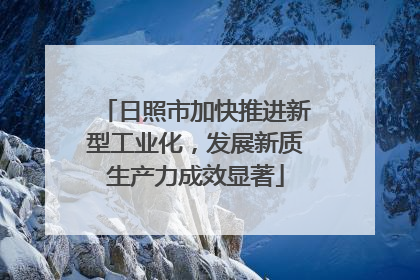 日照市加快推进新型工业化，发展新质生产力成效显著