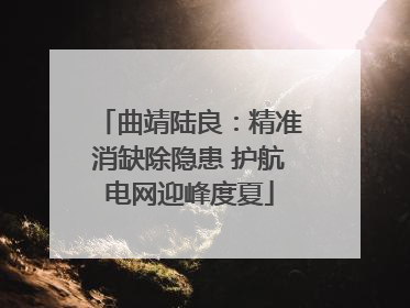 曲靖陆良：精准消缺除隐患 护航电网迎峰度夏