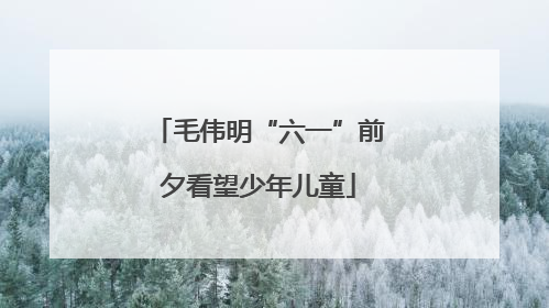 毛伟明“六一”前夕看望少年儿童