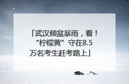 武汉倾盆暴雨，看！“柠檬黄”守在8.5万名考生赶考路上