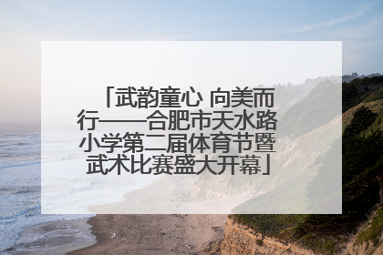 武韵童心 向美而行——合肥市天水路小学第二届体育节暨武术比赛盛大开幕