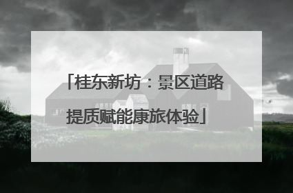 桂东新坊：景区道路提质赋能康旅体验