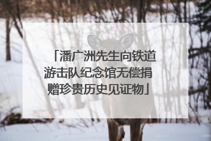 潘广洲先生向铁道游击队纪念馆无偿捐赠珍贵历史见证物