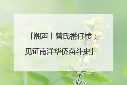 潮声丨曾氏番仔楼：见证南洋华侨奋斗史