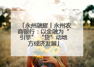永州融耀丨永州农商银行：以金融为“引擎” “贷”动地方经济发展