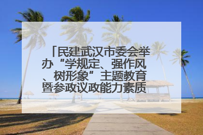 民建武汉市委会举办“学规定、强作风、树形象”主题教育暨参政议政能力素质提升培训班