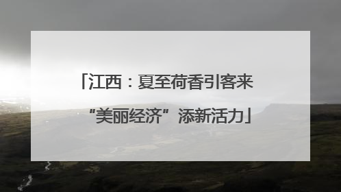 江西：夏至荷香引客来 “美丽经济”添新活力