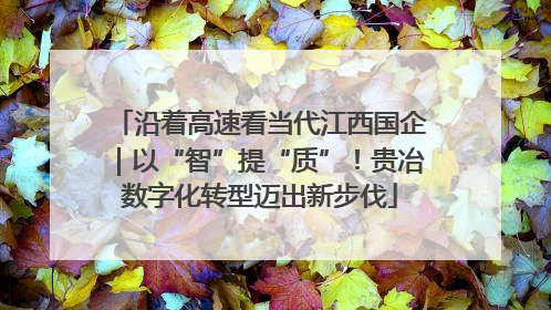 沿着高速看当代江西国企｜以“智”提“质”！贵冶数字化转型迈出新步伐
