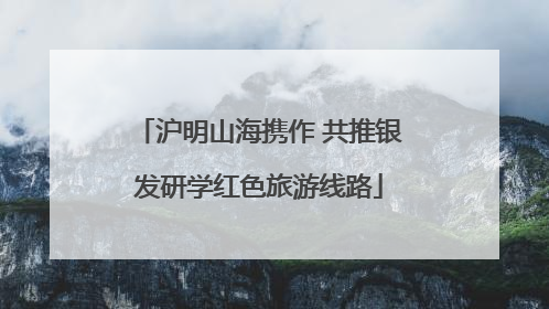 沪明山海携作 共推银发研学红色旅游线路