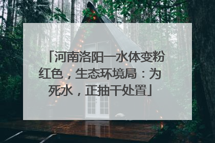河南洛阳一水体变粉红色，生态环境局：为死水，正抽干处置