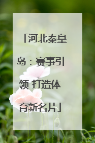河北秦皇岛：赛事引领 打造体育新名片