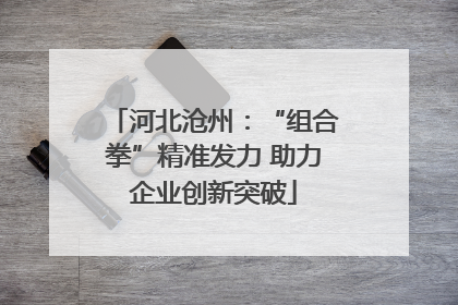 河北沧州：“组合拳”精准发力 助力企业创新突破