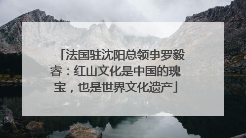 法国驻沈阳总领事罗毅睿：红山文化是中国的瑰宝，也是世界文化遗产