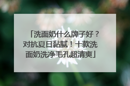 洗面奶什么牌子好？对抗夏日黏腻！十款洗面奶洗净毛孔超清爽