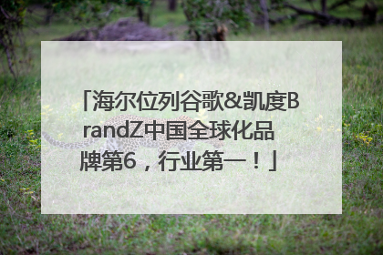 海尔位列谷歌&凯度BrandZ中国全球化品牌第6，行业第一！