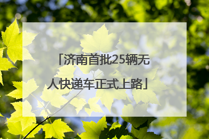 济南首批25辆无人快递车正式上路