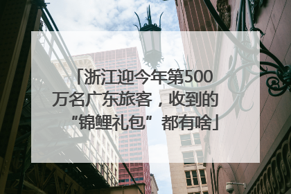 浙江迎今年第500万名广东旅客，收到的“锦鲤礼包”都有啥