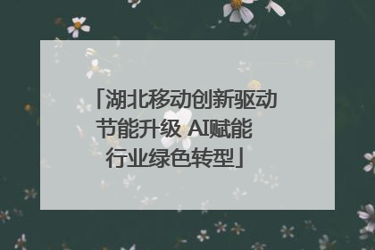 湖北移动创新驱动节能升级 AI赋能行业绿色转型