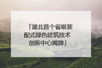 湖北首个省级装配式绿色建筑技术创新中心揭牌