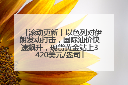滚动更新丨以色列对伊朗发动打击，国际油价快速飙升，现货黄金站上3420美元/盎司
