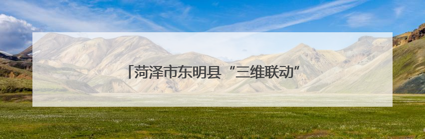 菏泽市东明县“三维联动”构建特色青少年护航体系