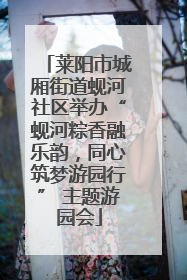 莱阳市城厢街道蚬河社区举办“蚬河粽香融乐韵，同心筑梦游园行” 主题游园会