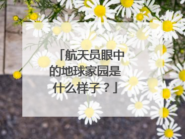 航天员眼中的地球家园是什么样子？