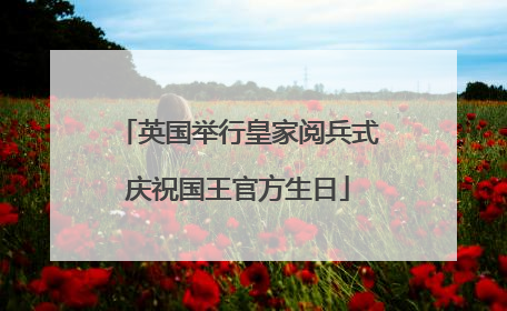 英国举行皇家阅兵式庆祝国王官方生日