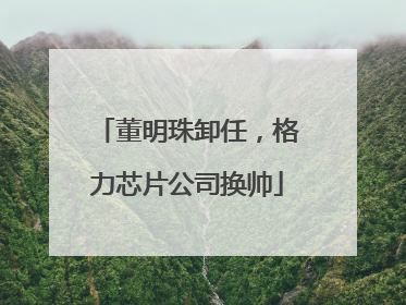 董明珠卸任，格力芯片公司换帅