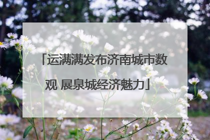 运满满发布济南城市数观 展泉城经济魅力