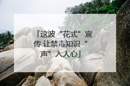 这波“花式”宣传 让禁毒知识“声”入人心