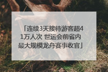 连续3天接待游客超41万人次 世运会前省内最大规模龙舟赛事收官