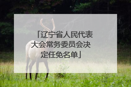 辽宁省人民代表大会常务委员会决定任免名单