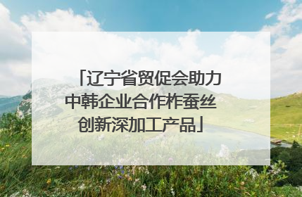 辽宁省贸促会助力中韩企业合作柞蚕丝创新深加工产品