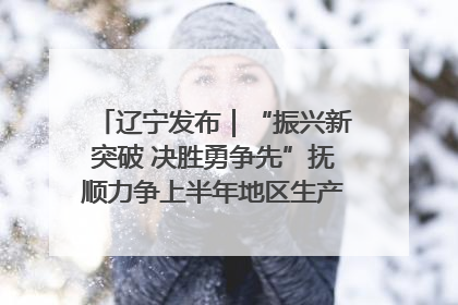 辽宁发布｜“振兴新突破 决胜勇争先”抚顺力争上半年地区生产总值增长7%左右