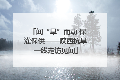 闻“旱”而动 保灌保供——陕西抗旱一线走访见闻