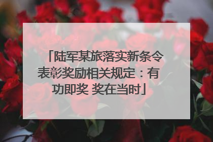 陆军某旅落实新条令表彰奖励相关规定：有功即奖 奖在当时