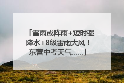 雷雨或阵雨+短时强降水+8级雷雨大风！东营中考天气……