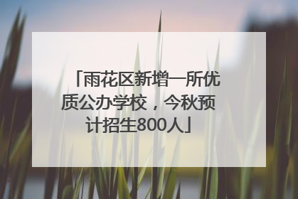 雨花区新增一所优质公办学校，今秋预计招生800人