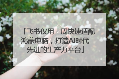 飞书仅用一周快速适配鸿蒙电脑，打造AI时代先进的生产力平台