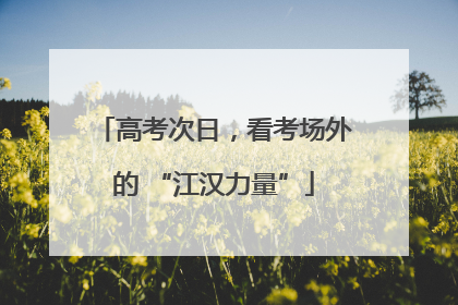 高考次日，看考场外的 “江汉力量”