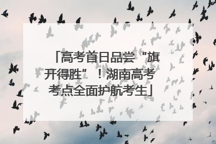 高考首日品尝“旗开得胜”！湖南高考考点全面护航考生