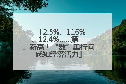 2.5%、116%、12.4%……第一、新高！“数”里行间感知经济活力
